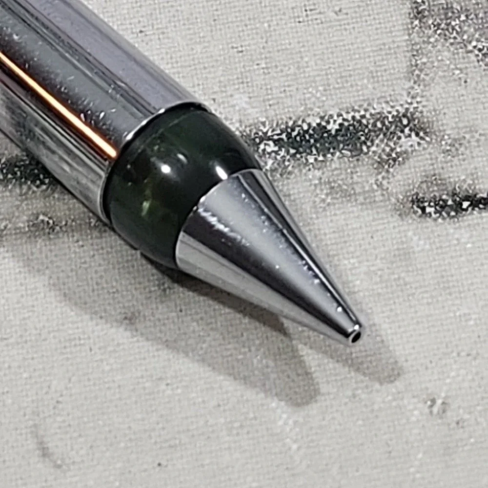 Vintage Pierre Cardin Mechanical Pencil Chrome And Green‎ Drafting Pencil